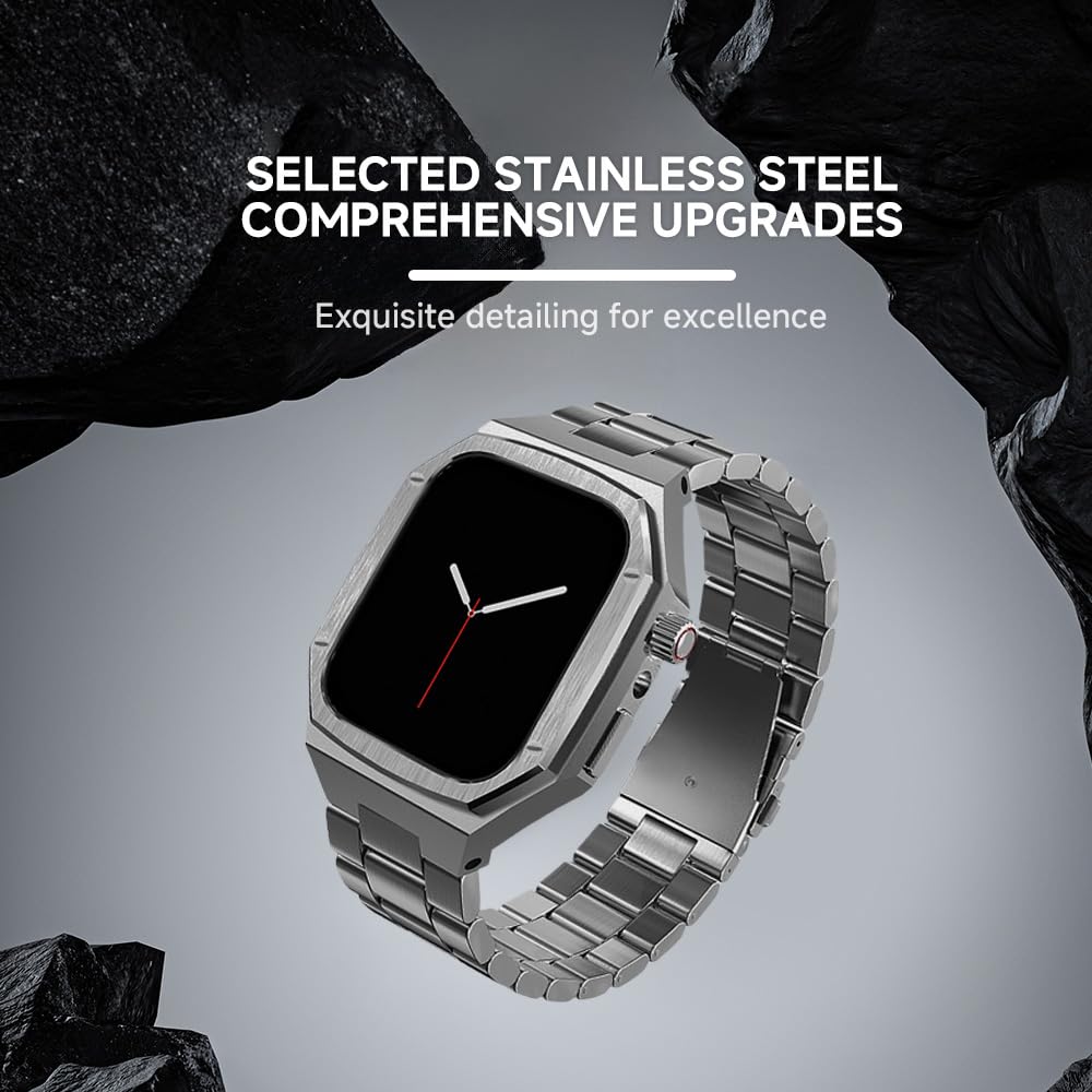 Amazon.co.jp: For Apple Watch 10 46mm 42mm メンズ用高級